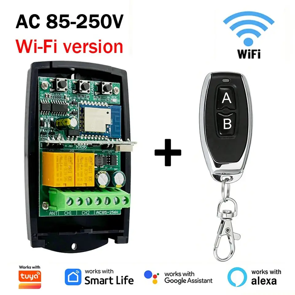 Módulo interruptor inteligente WiFi 433MHz 8