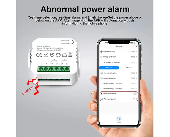 Medidor de energía inteligente WiFi Zigbee 100A 80A