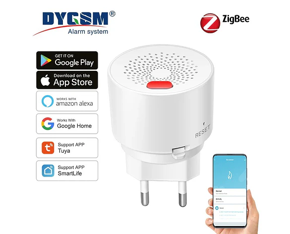 Sensor inteligente de gas natural Zigbee para hogar