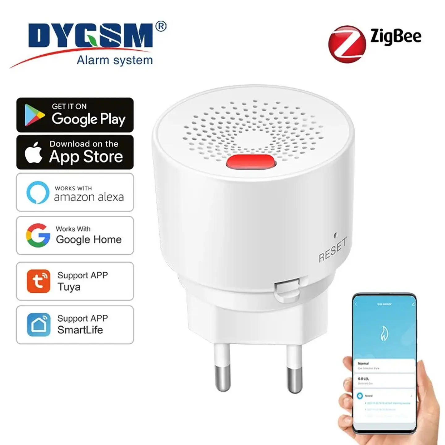 Sensor inteligente de gas natural Zigbee para hogar 1