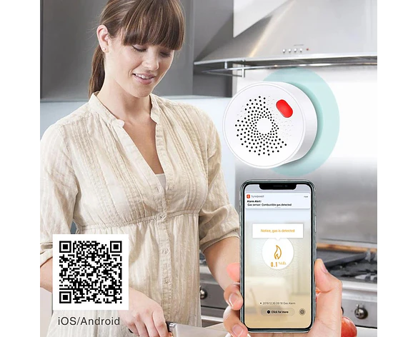 Sensor inteligente de gas natural Zigbee para hogar