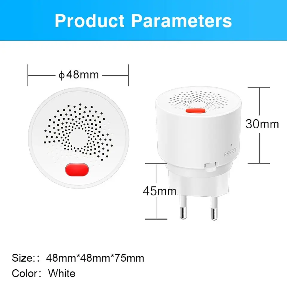 Sensor inteligente de gas natural Zigbee para hogar 6