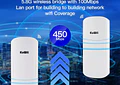 Puente WiFi Exterior 450Mbps 5GHz de Largo Alcance