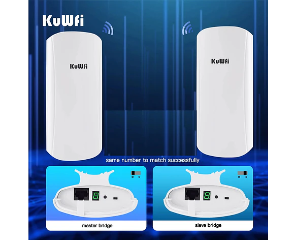 Puente WiFi Exterior 450Mbps 5GHz de Largo Alcance