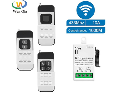 Interruptor Control Remoto Inalámbrico 433Mhz