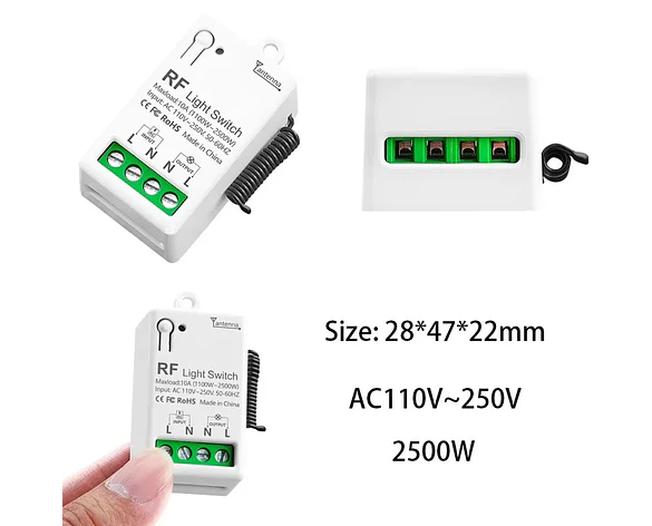 Interruptor Control Remoto Inalámbrico 433Mhz