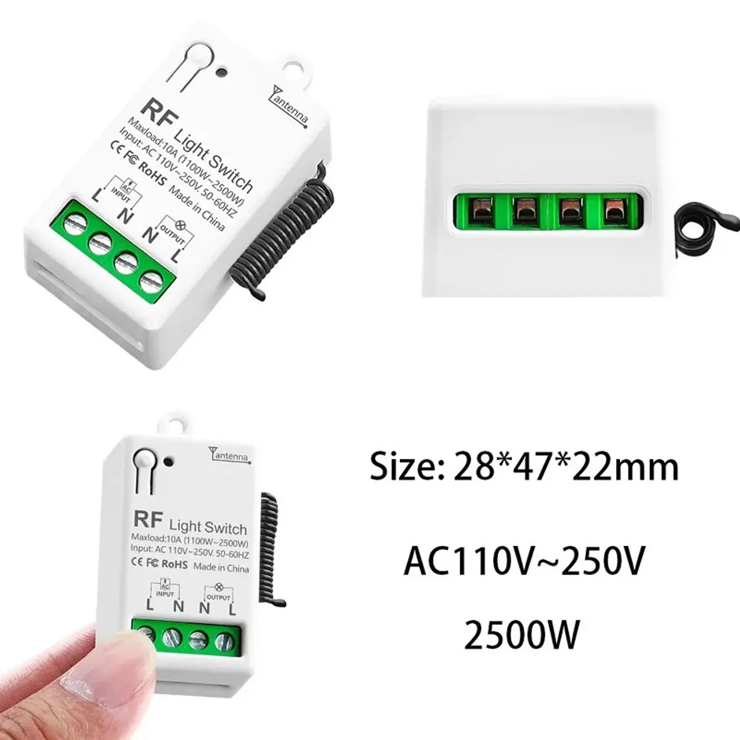 Interruptor Control Remoto Inalámbrico 433Mhz 6
