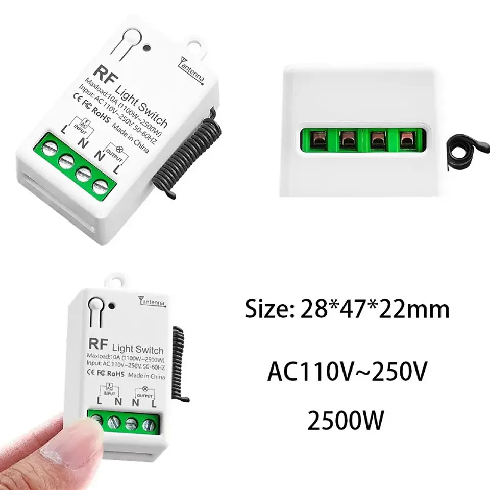 Interruptor Control Remoto Inalámbrico 433Mhz 6
