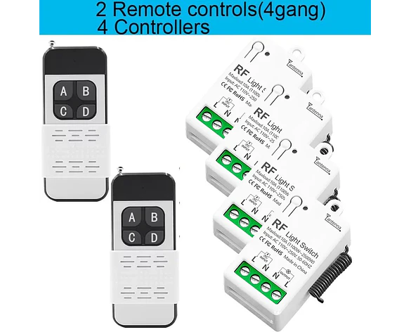Interruptor Control Remoto Inalámbrico 433Mhz