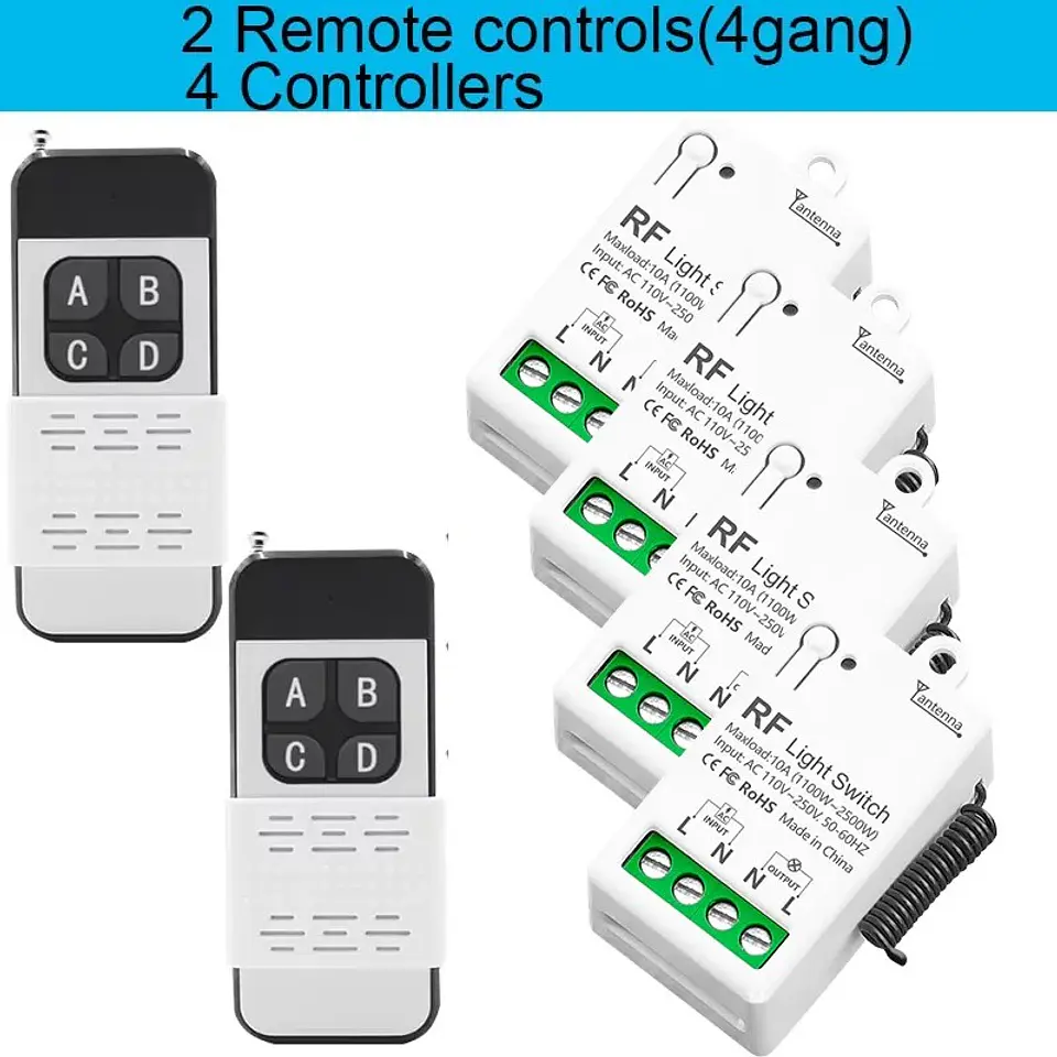 Interruptor Control Remoto Inalámbrico 433Mhz 7