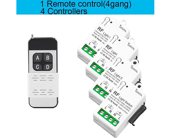 Interruptor Control Remoto Inalámbrico 433Mhz