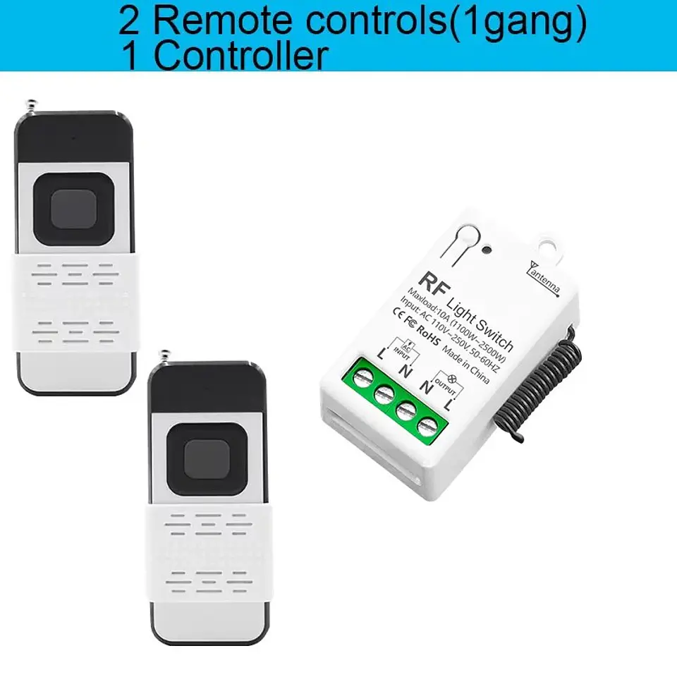 Interruptor Control Remoto Inalámbrico 433Mhz 11