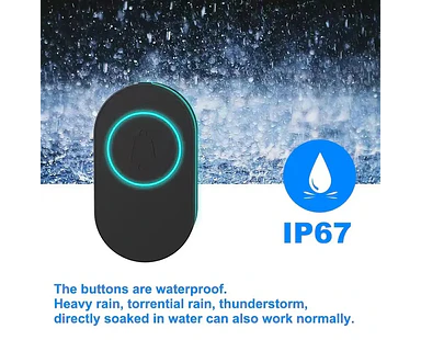 Botón de timbre inalámbrico impermeable 433MHz