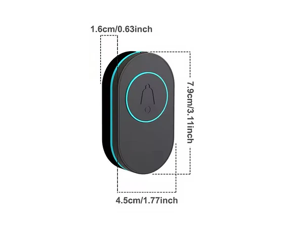 Botón de timbre inalámbrico impermeable 433MHz