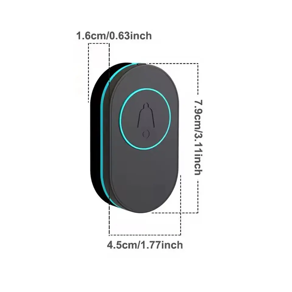 Botón de timbre inalámbrico impermeable 433MHz 5