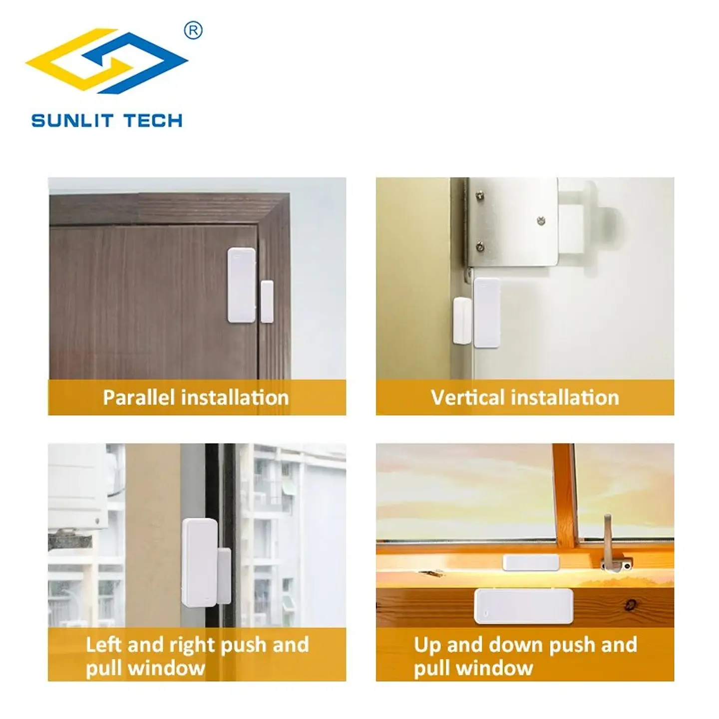 Sensor magnético inalámbrico para puerta y ventana 4