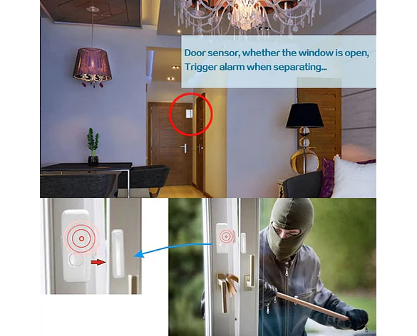 Sensor de puerta y ventana inalámbrico 433MHz