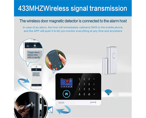Sensor de puerta y ventana inalámbrico 433MHz
