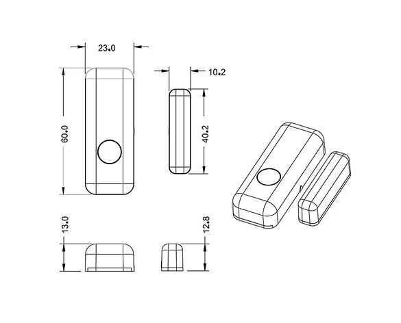 Sensor de puerta y ventana inalámbrico 433MHz
