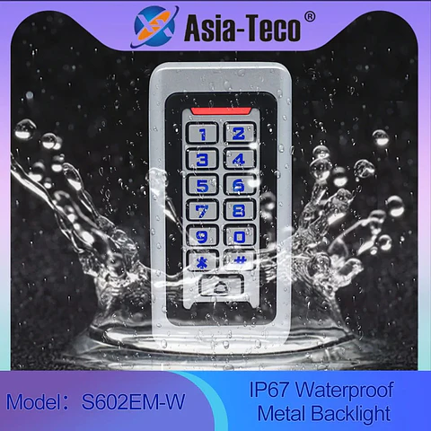 Sistema Control Acceso Teclado Metal RFID IP67