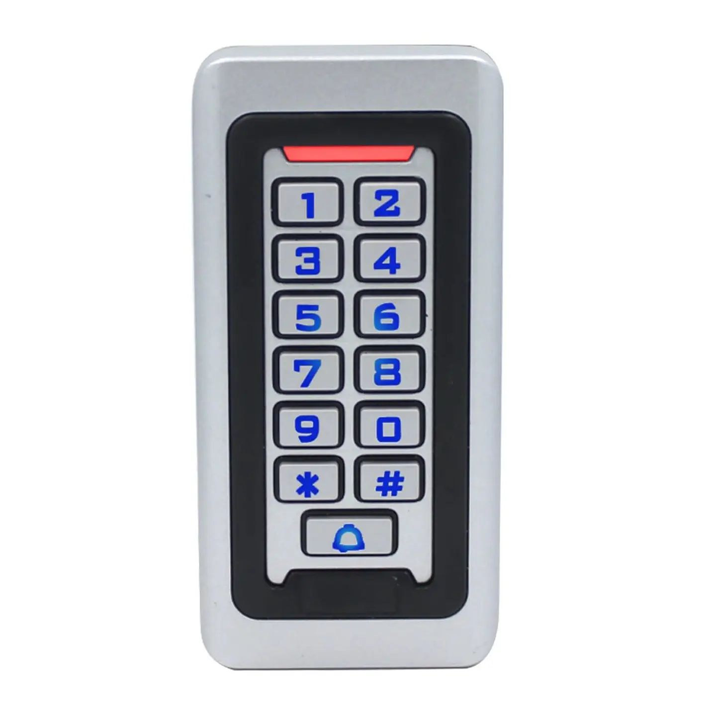 Sistema Control Acceso Teclado Metal RFID IP67 8