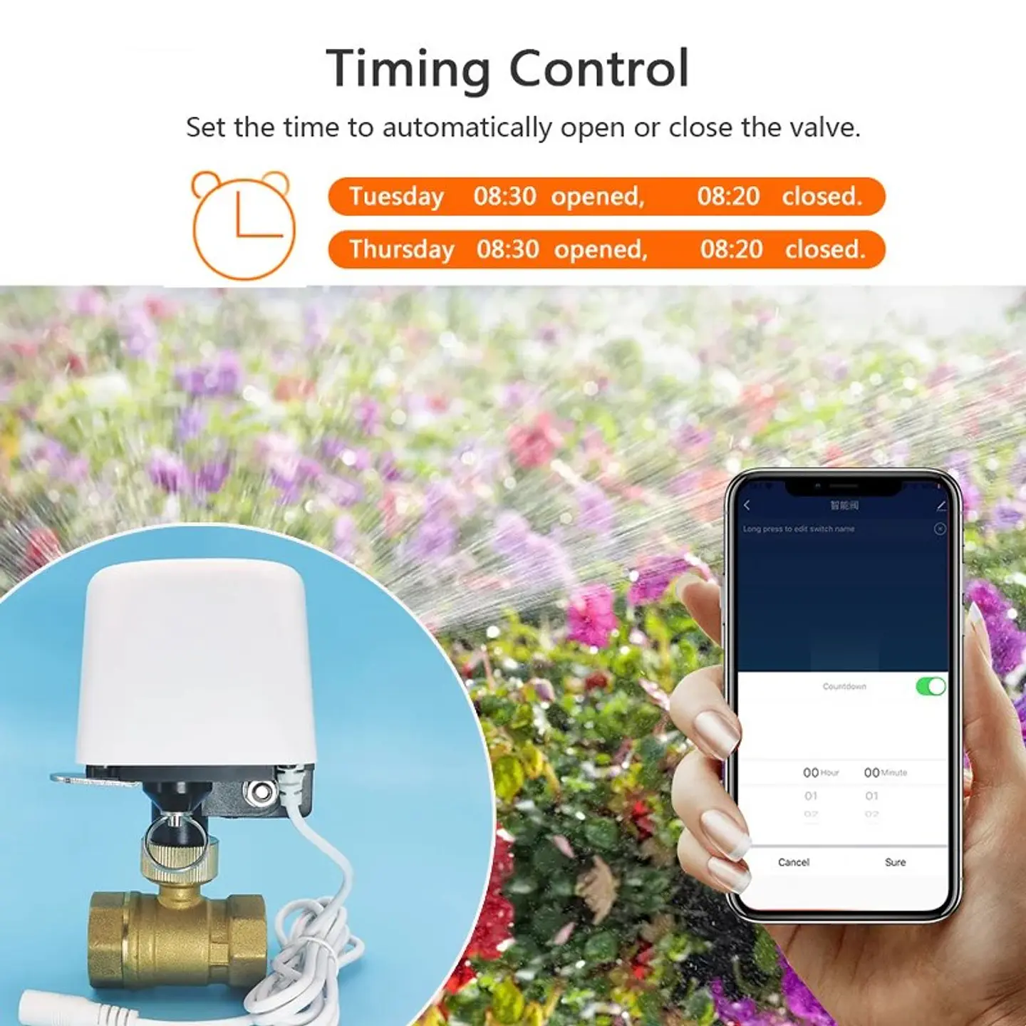 Válvula de agua inteligente para riego automático 3