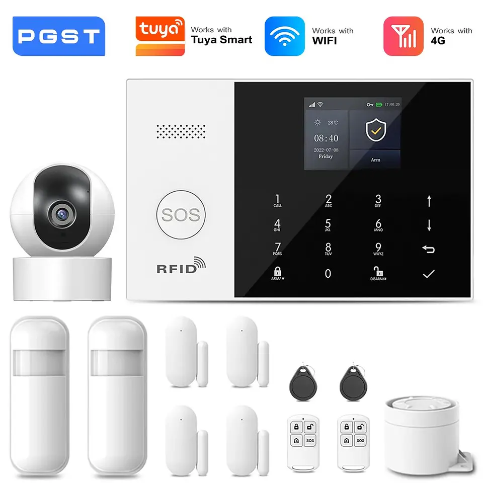 Kit de seguridad antirrobo inteligente WiFi 4G 13