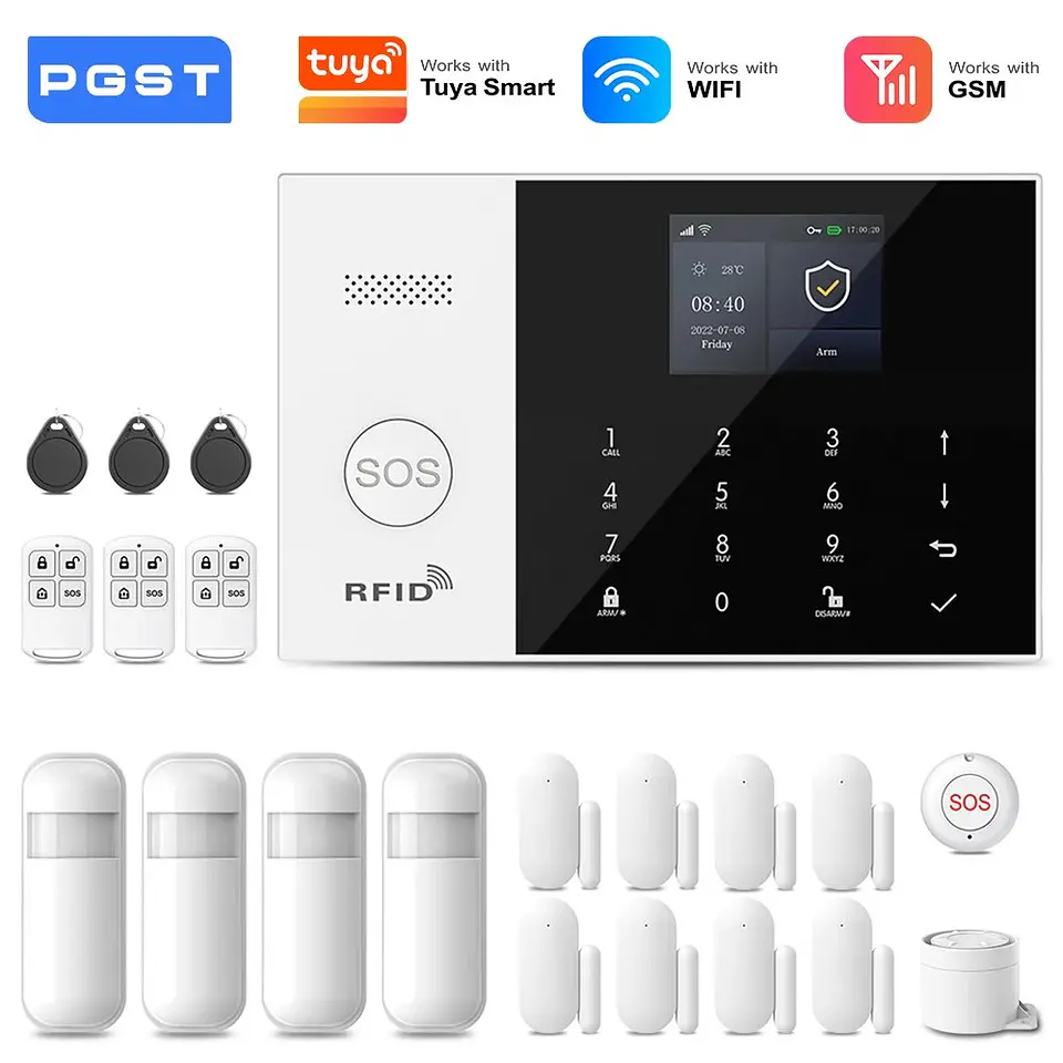 Kit de seguridad antirrobo inteligente WiFi 4G 18