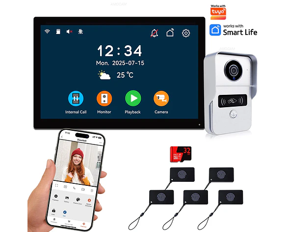 Videoportero Digital 2 Cables WiFi Tuya AMOCAM - Monitor 7