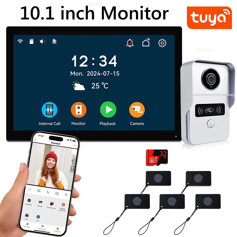 Videoportero Digital 2 Cables WiFi Tuya AMOCAM - Monitor 7