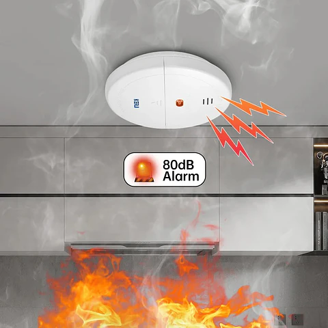 Detector de Humo y Calor Inalámbrico 433MHz para alarma