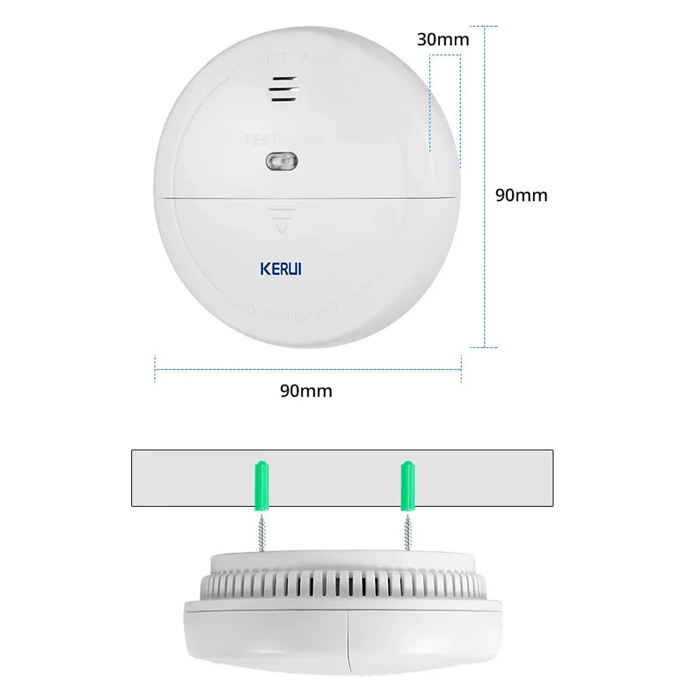 Detector de Humo y Calor Inalámbrico 433MHz para alarma 6