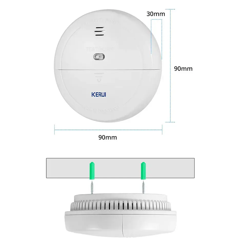 Detector de Humo y Calor Inalámbrico 433MHz para alarma 6