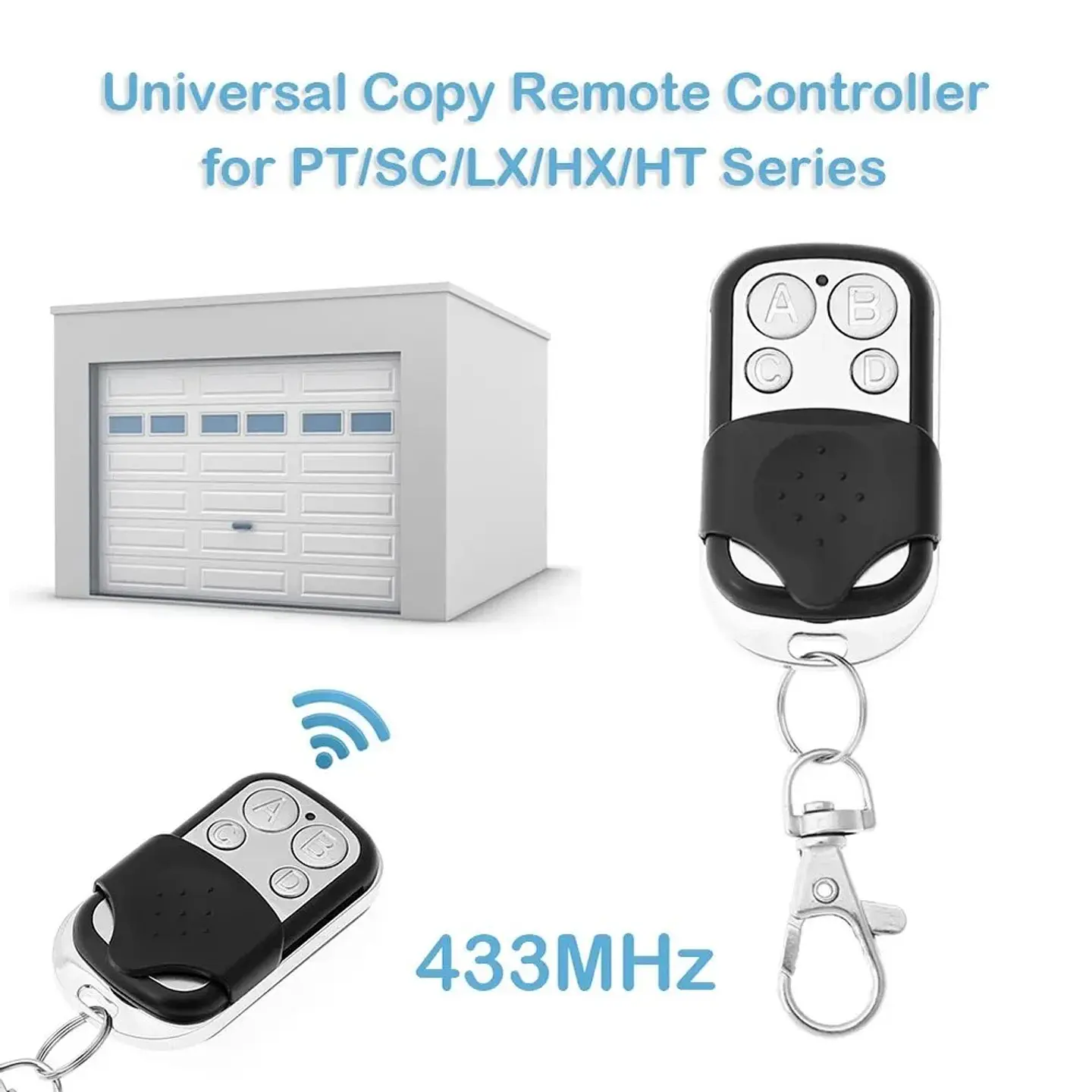 Control remoto universal 433 MHz para puertas de garaje 3