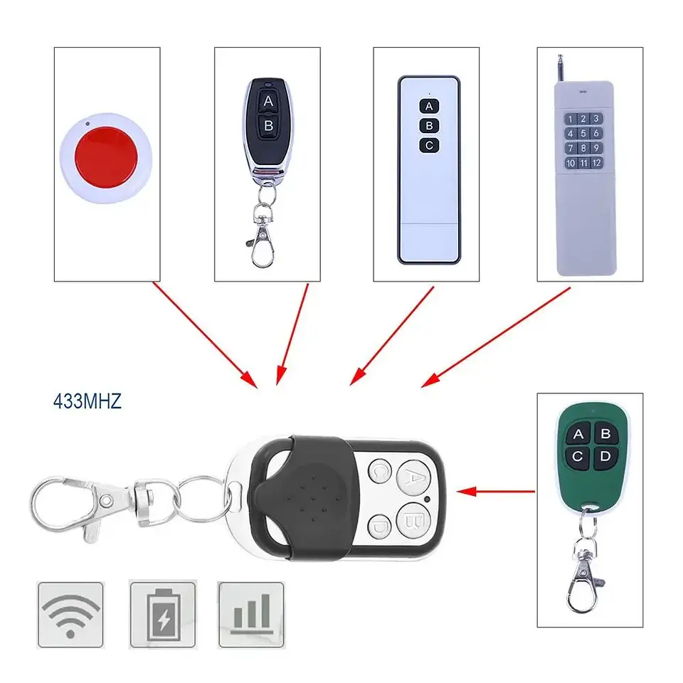Control remoto universal 433 MHz para puertas de garaje 4