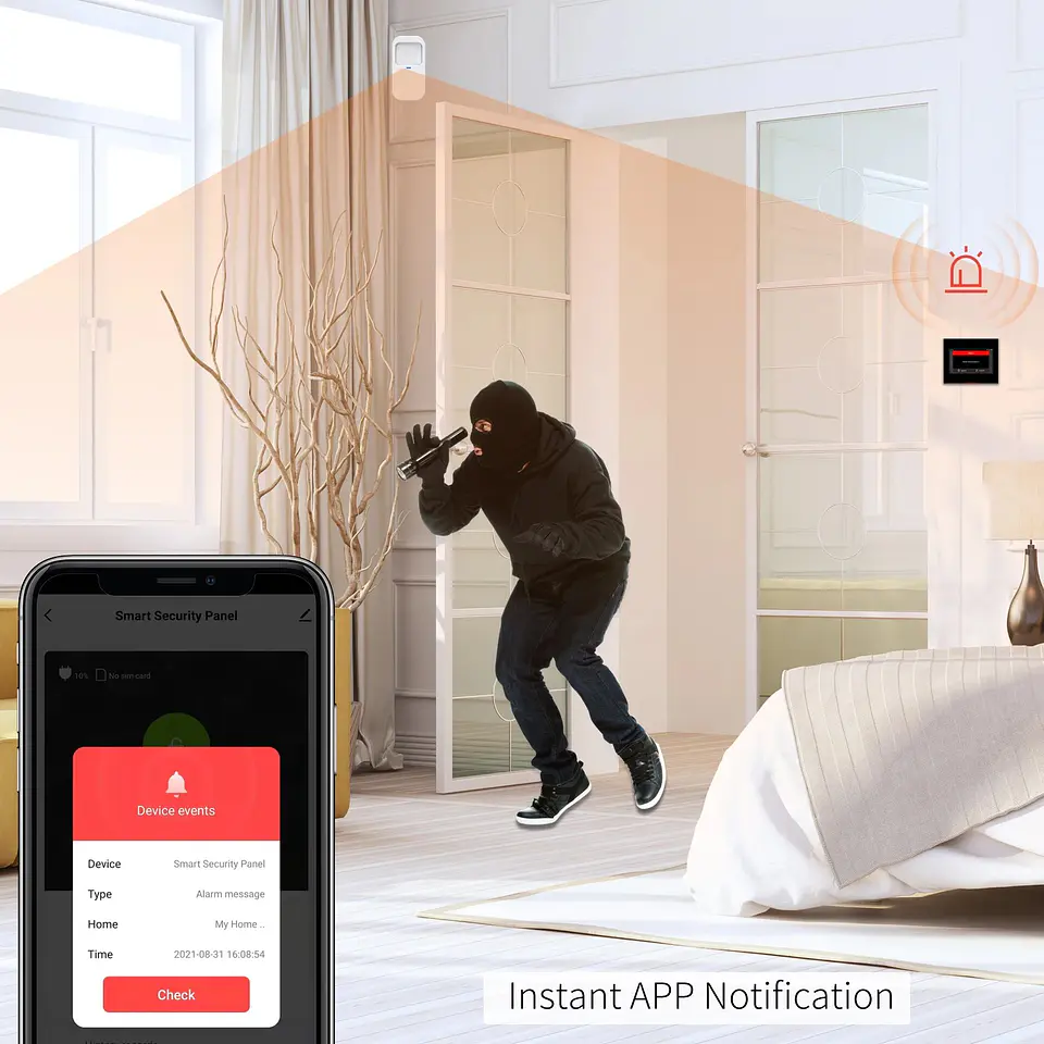 Sistema de alarma inalámbrico para hogar con Tuya 5