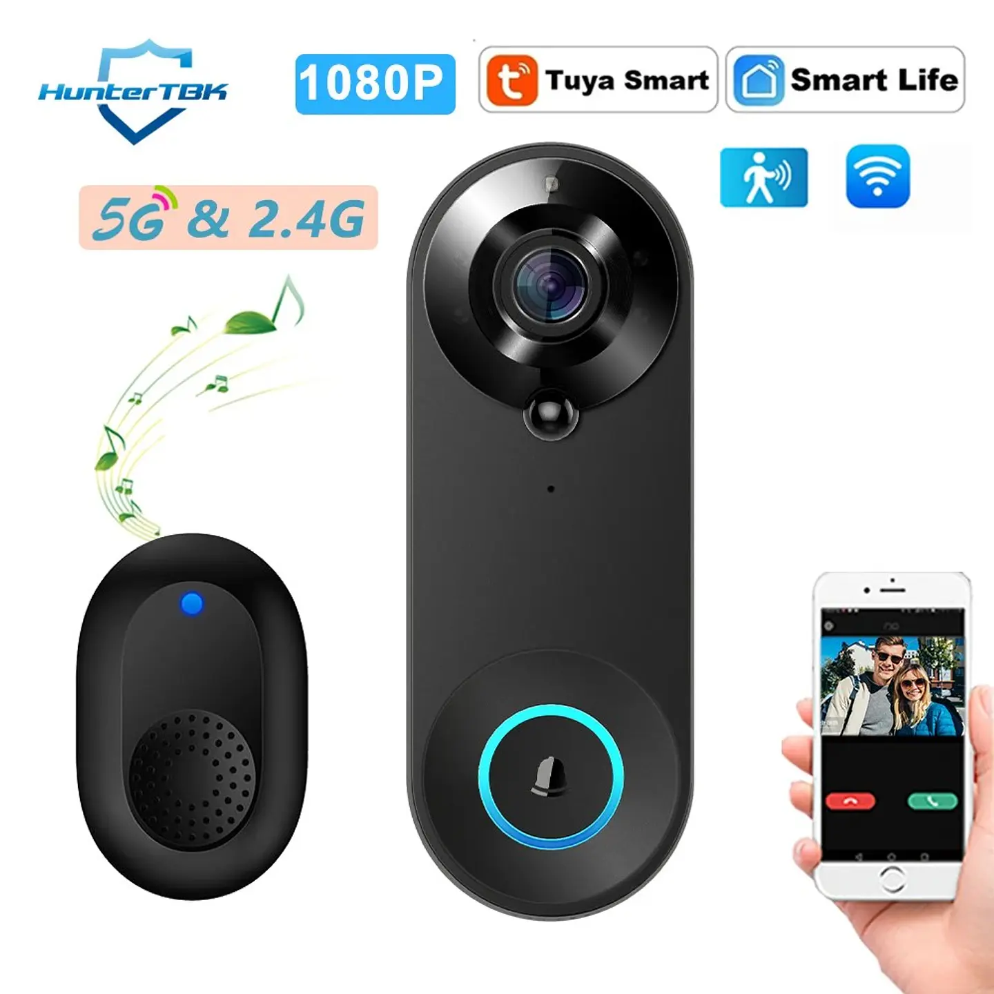 Videoportero WiFi 5G Timbre Inteligente Seguridad 7