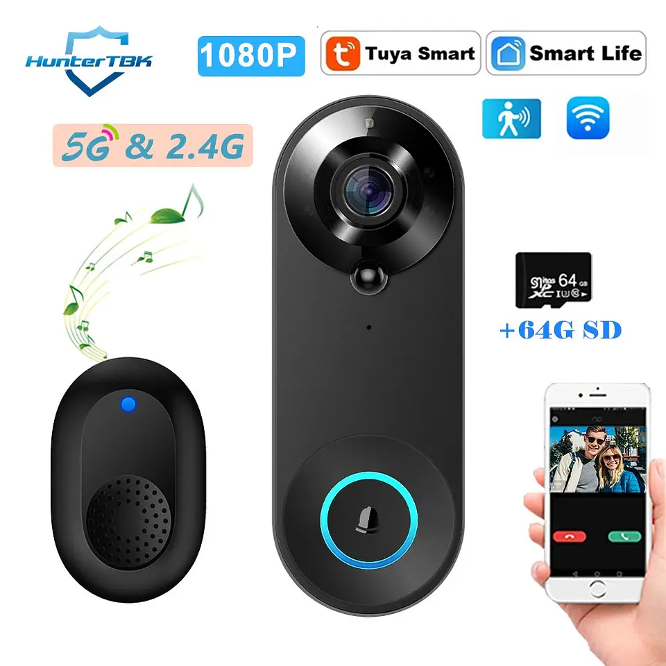 Videoportero WiFi 5G Timbre Inteligente Seguridad 6