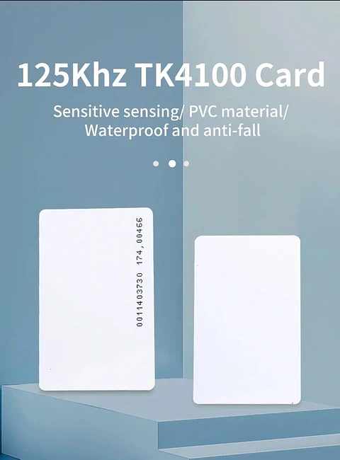 Tarjetas RFID 125KHz TK4100 para Control de Acceso