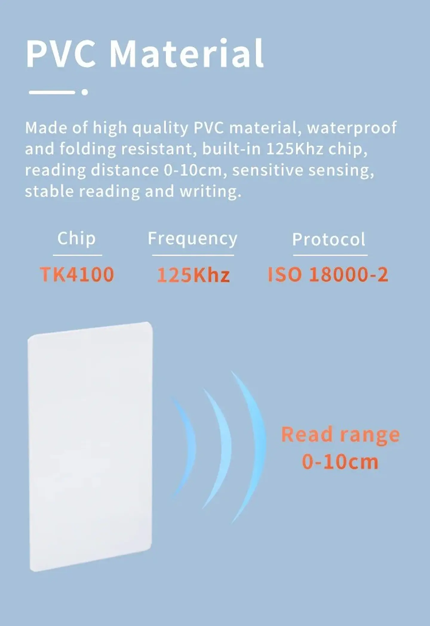 Tarjetas RFID 125KHz TK4100 para Control de Acceso 4