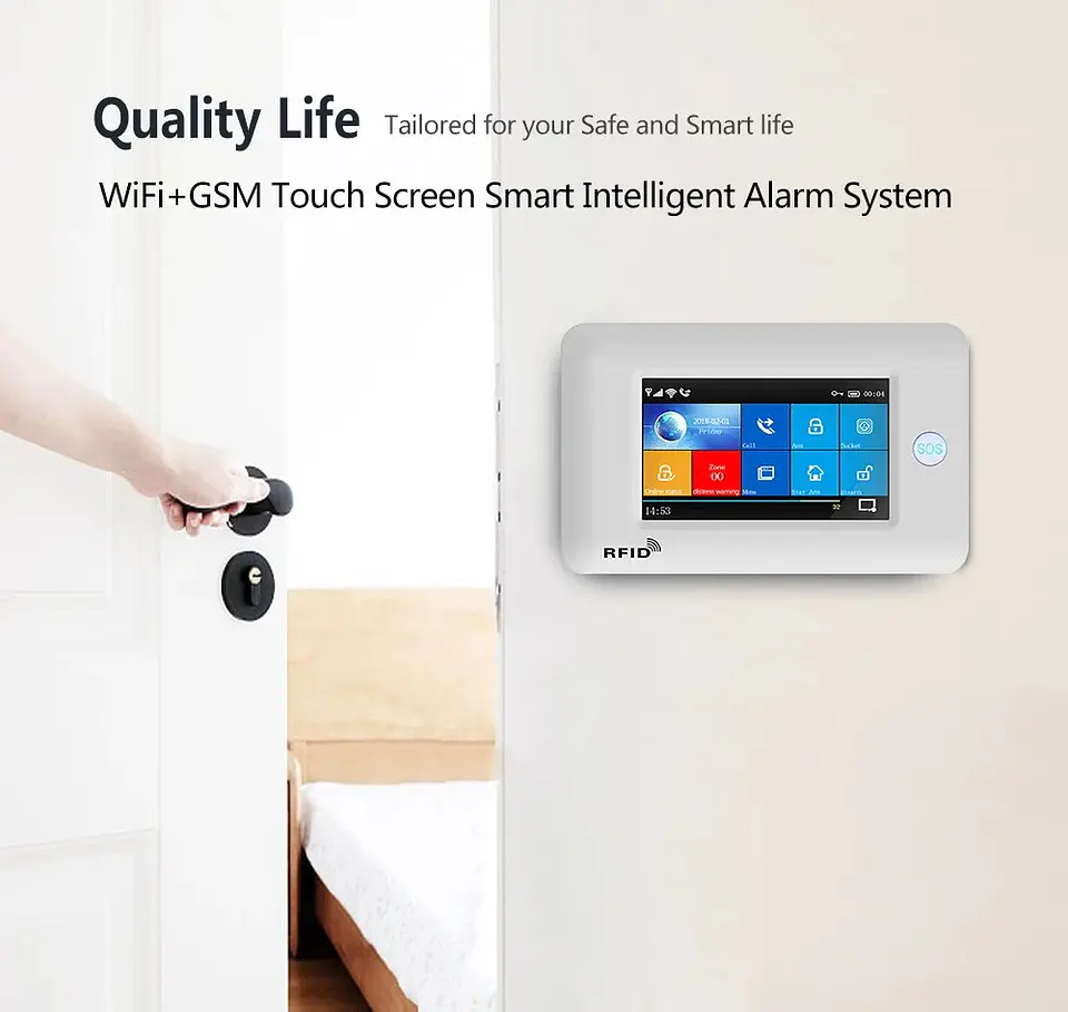Sistema de Alarma Inalámbrico para Hogar con Pantalla Táctil 3