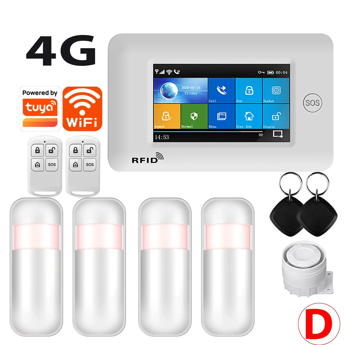 Sistema de Alarma Inalámbrico para Hogar con Pantalla Táctil 8
