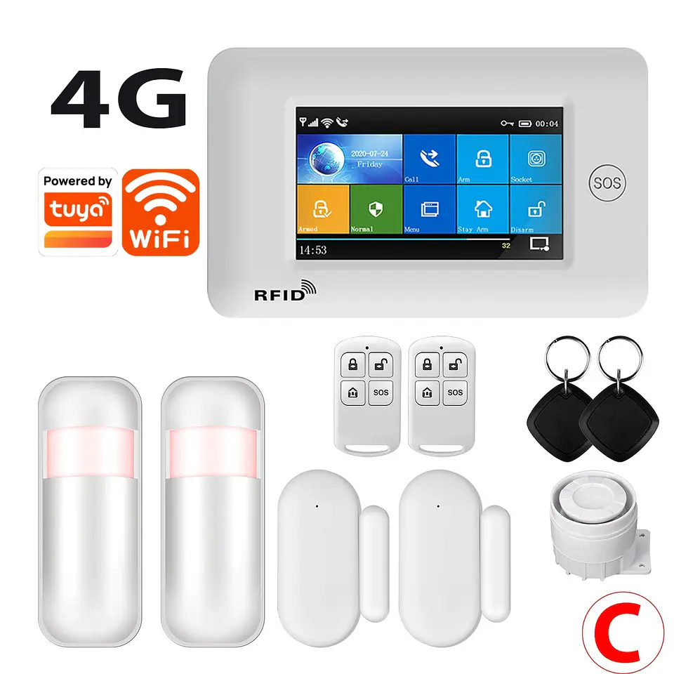 Sistema de Alarma Inalámbrico para Hogar con Pantalla Táctil 9