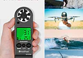 Anemómetro Digital Portátil Medidor de Velocidad del Viento