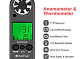 Anemómetro Digital Portátil Medidor de Velocidad del Viento