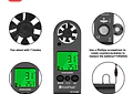 Anemómetro Digital Portátil Medidor de Velocidad del Viento