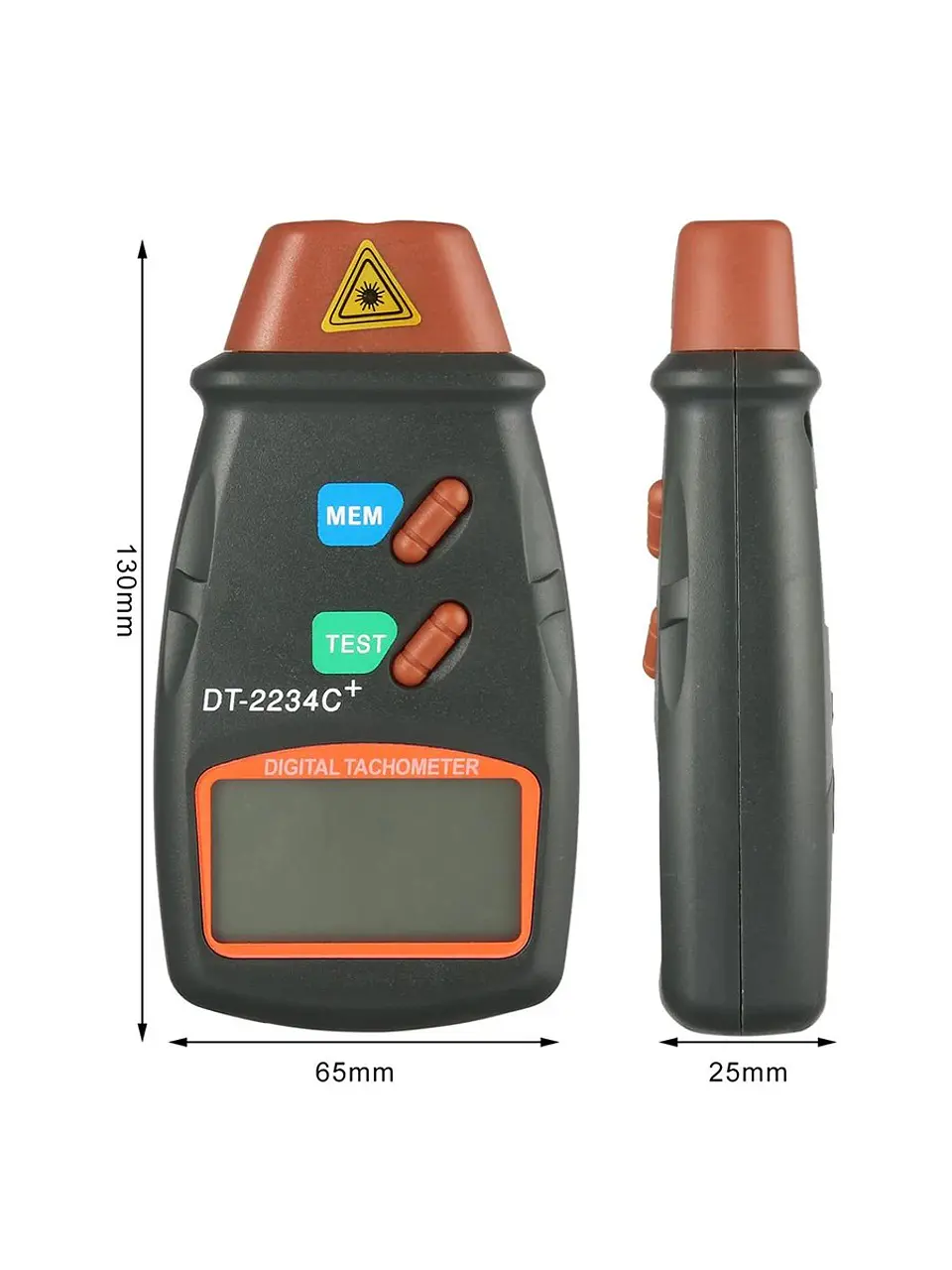 Tacómetro láser digital sin contacto para RPM 6