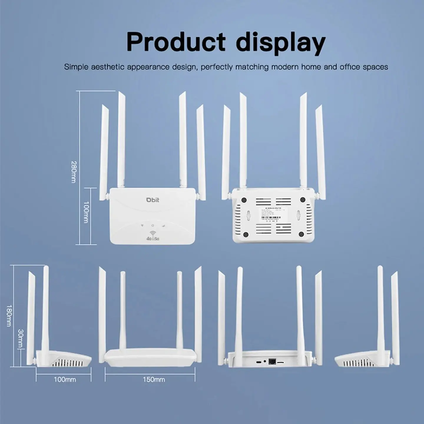 Enrutador Wi-Fi6 4G LTE Inalámbrico 6