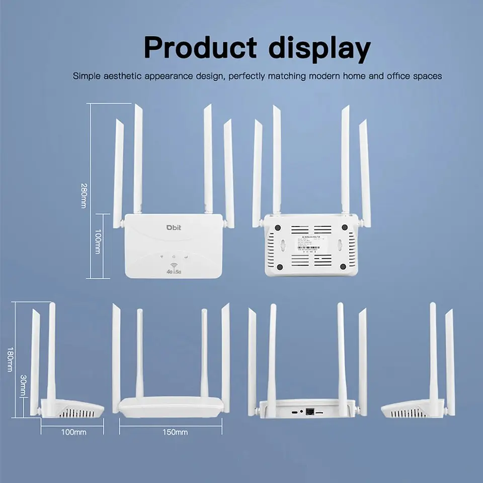 Enrutador Wi-Fi6 4G LTE Inalámbrico 6