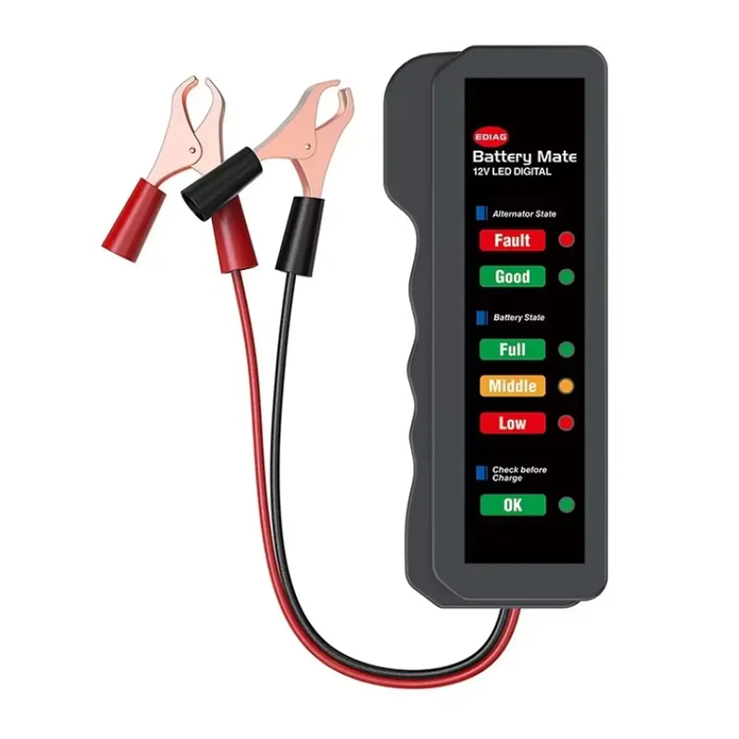 Probador de batería automotriz 12V LED 1